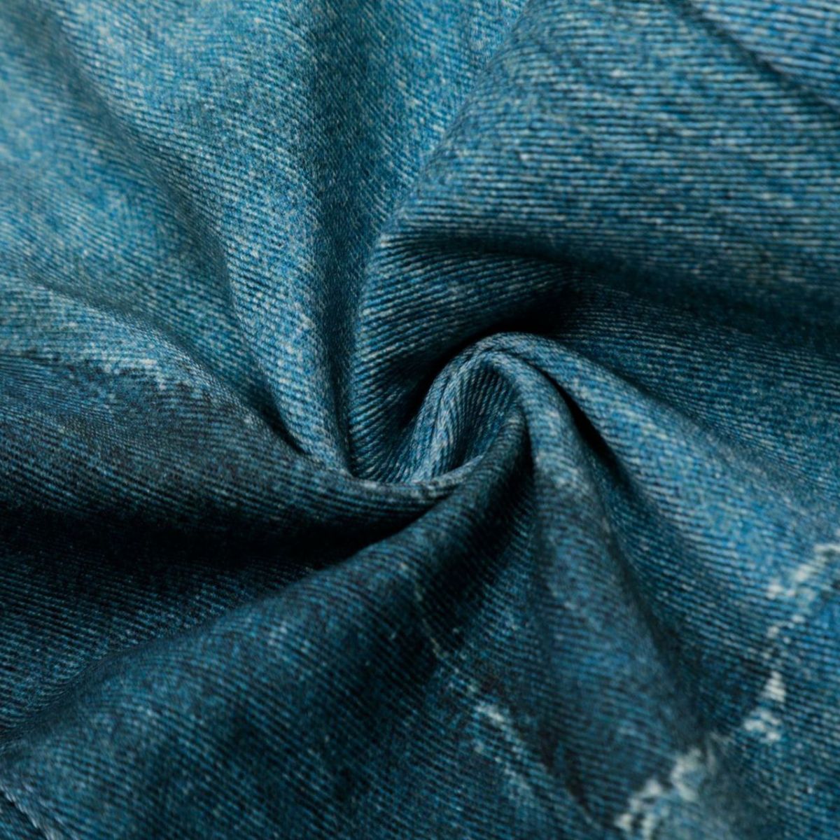 Smoke Rise Patch-Print Barrel Leg Jeans