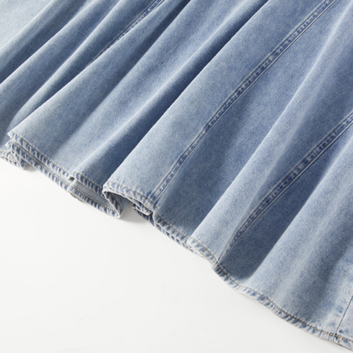 Ombre Denim A-Line Strappy Midi Dress