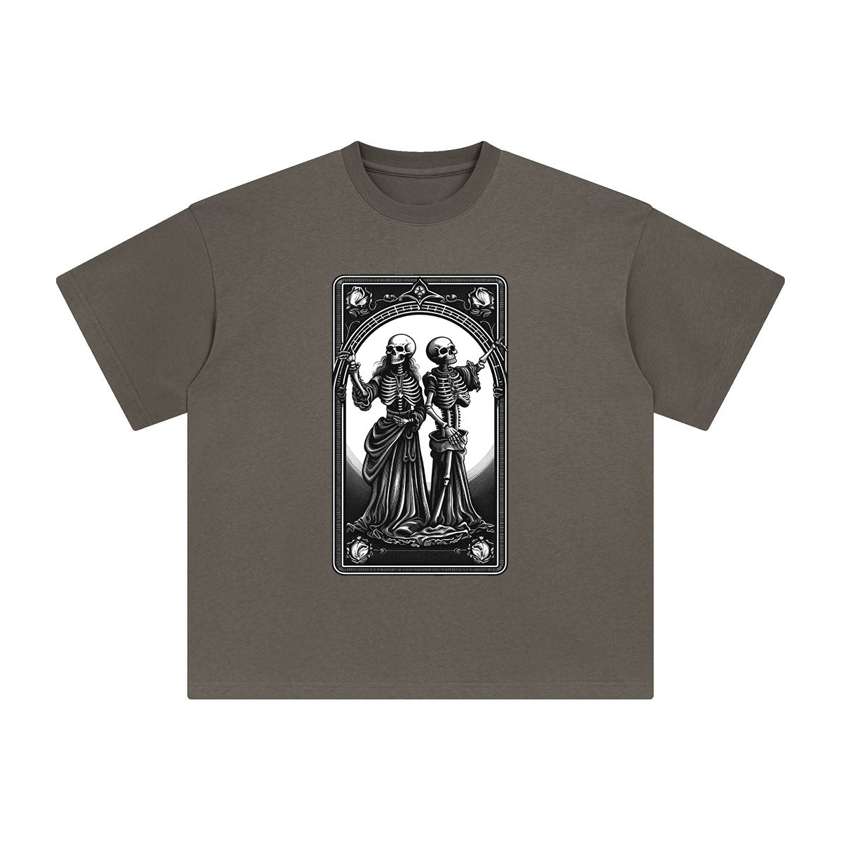 Mystery Skeleton Tarot Card Graphic Tee-INNBLAC Fashion Apparel