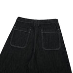 High-Waist A-Line Denim Cropped Shorts