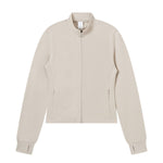 Soft and cozy knitted turtleneck slip sleeves fitted waist short women's jacket