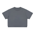 275G Heavyweight Cotton Coverstitch Cropped Tee