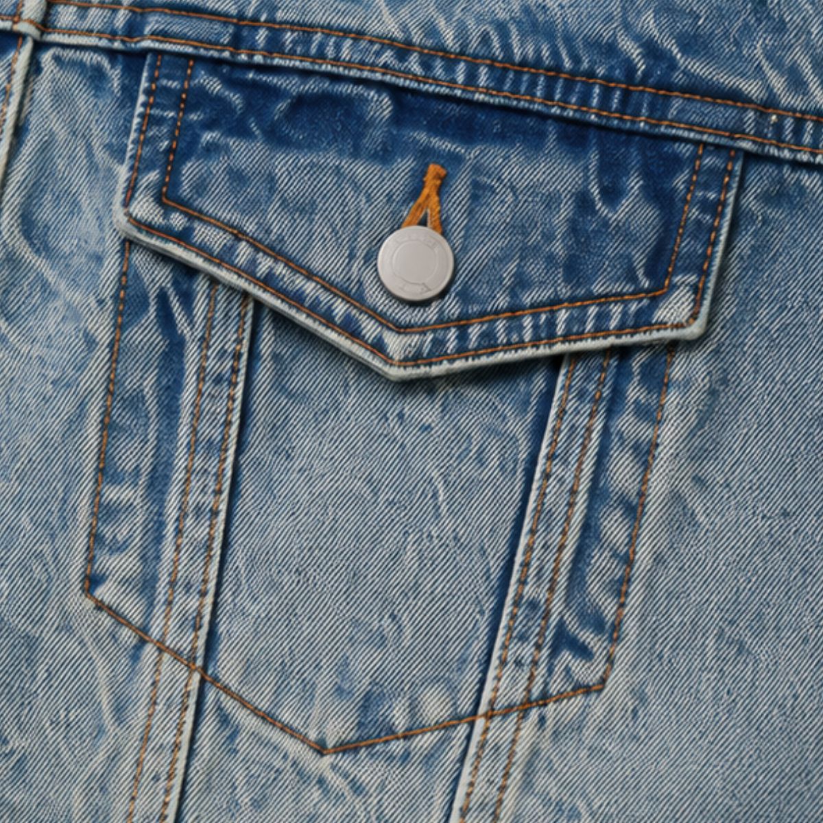 Vintage Washed Cropped Denim Trucker Jacket
