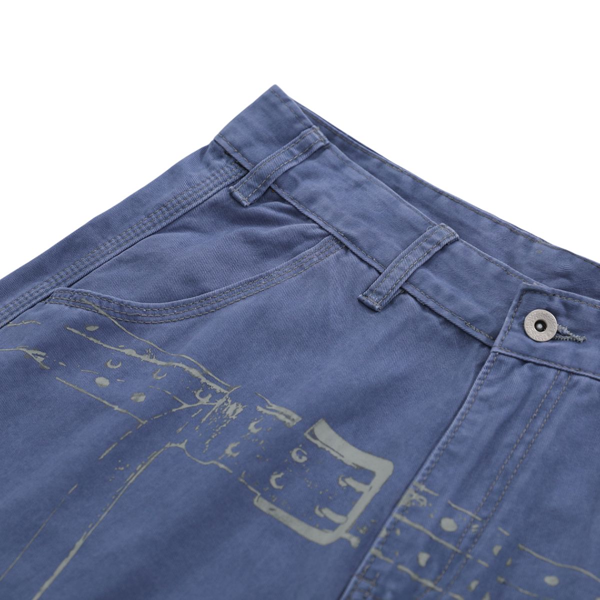 Vintage Washed Rhinestone Denim Bermuda Shorts