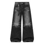 Vintage Washed Wide Leg Bootcut Denim Jeans