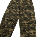 Camouflage Curved‑Blade Cargo Pants