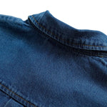 Vestido midi vaquero sin mangas con botones y aberturas en la parte delantera