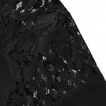 Openwork Lace-Stitching V-Neck Boxy Tee