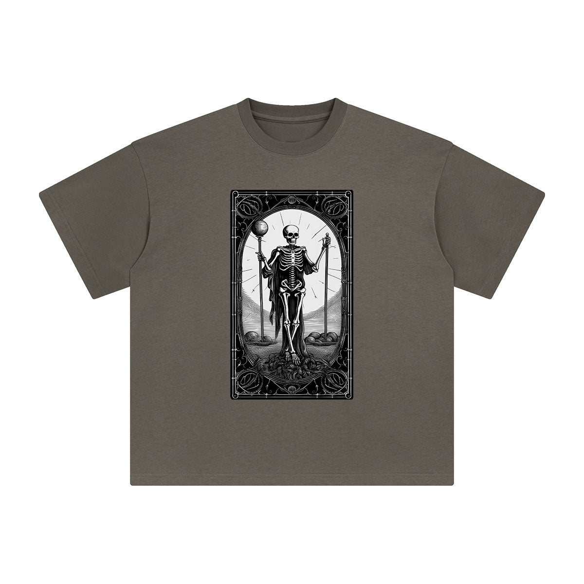 Mystery Skeleton Tarot Card Graphic Tee-INNBLAC Fashion Apparel