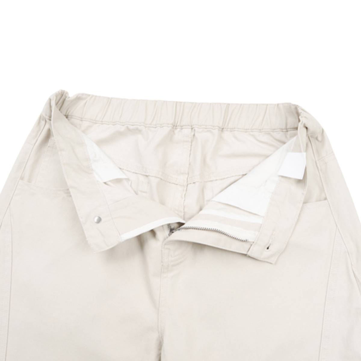 Pantalones de algodón con pierna ancha y color liso