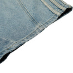 Men's Washed Distressed Denim Pants Vintage American Loose Wide Leg