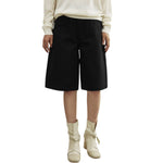 Women's Solid Color Bermuda Denim Shorts