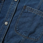 Button-Front Boxy Denim Vest