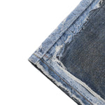 Graphic Printed Distressed Straight Leg Jeans