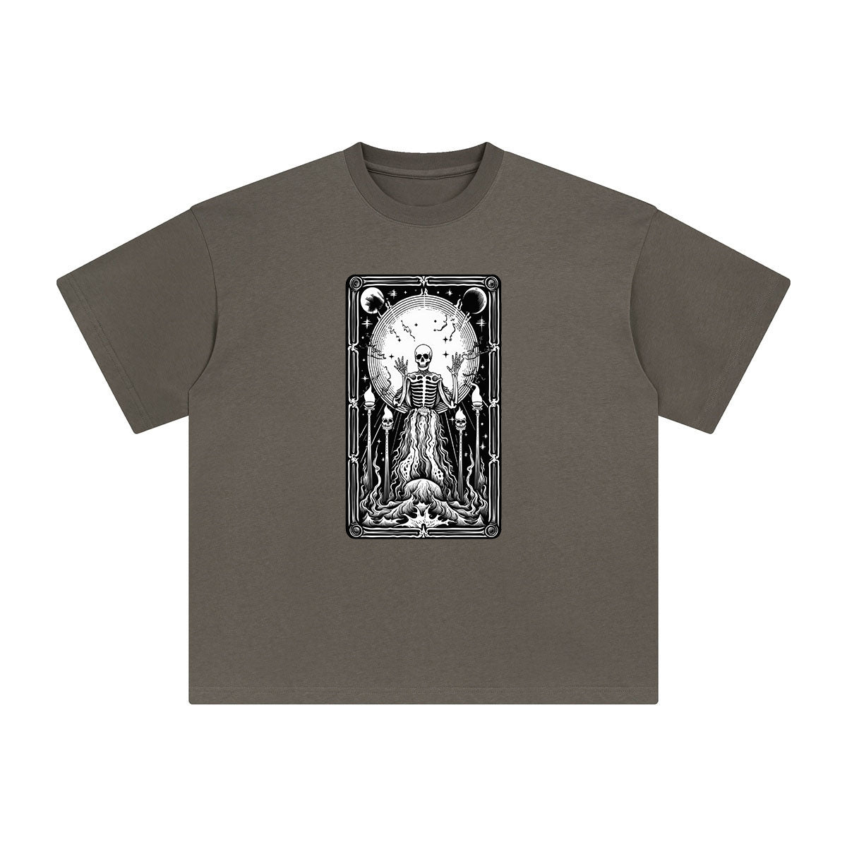 Mystery Skeleton Tarot Card Graphic Tee-INNBLAC Fashion Apparel