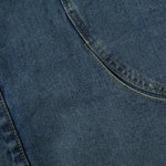 Crew Neck Button-Front Denim Vest