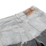 Streetwear Deconstructed Panel Stripe Flare Jeans