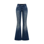 Women'sEmbroidered Y2K High Waist Stretchy Flared Jeans