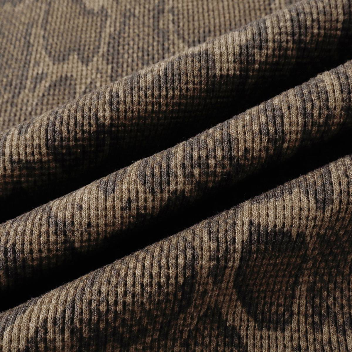 Vintage Snake Texture Waffle Long-Sleeve T-Shirt