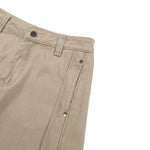 Seam‑Detail Wide‑Leg Twill Pants