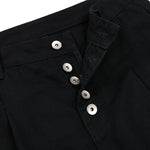 Button‑Fly Pleated Wide Leg Trousers