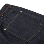 Raw Indigo Wide Leg Jeans with Metal Horsebit Detail