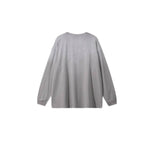 Retro Raw Edge Relaxed Fit Pure Cotton Long-Sleeve Tee 275gsm