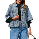 Women's Loose Cropped Denim Jacket