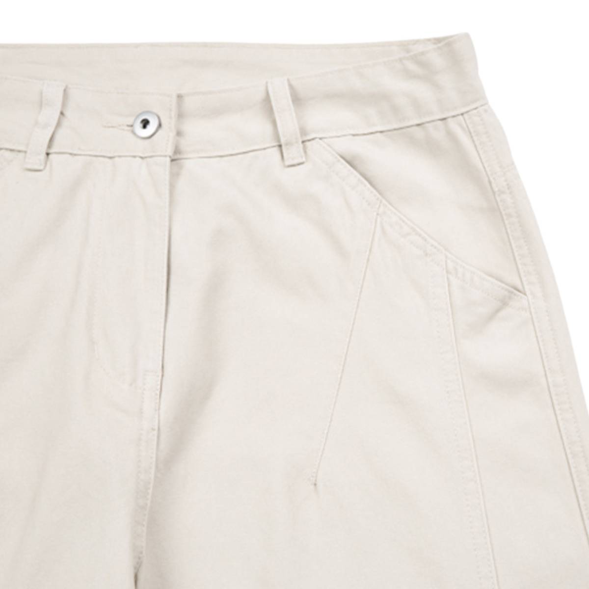 Pantalones de algodón con pierna ancha y color liso