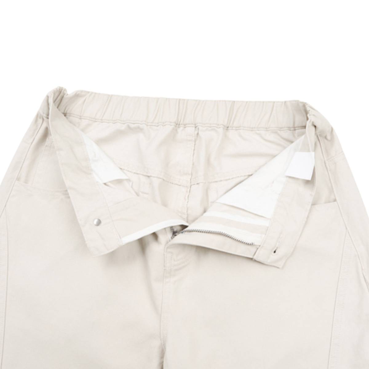 Pantalones de algodón con pierna ancha y color liso