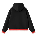 Color‑Block Ribbed Loose Warm Hoodie