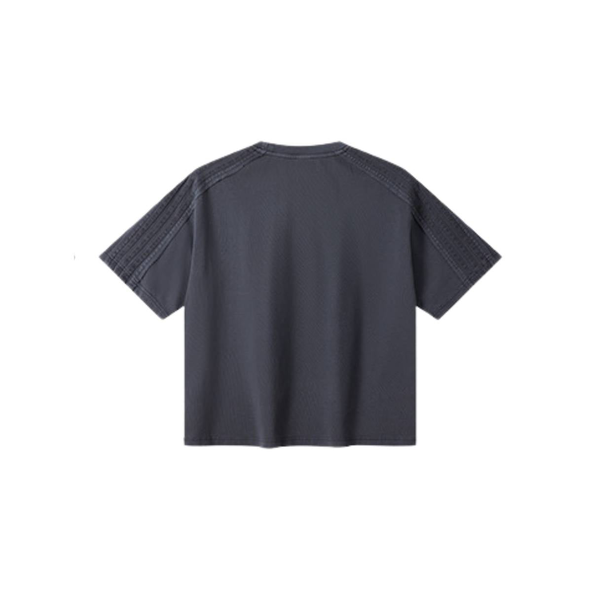 Camiseta destructiva de peso pesado con borde crudo de 10 oz