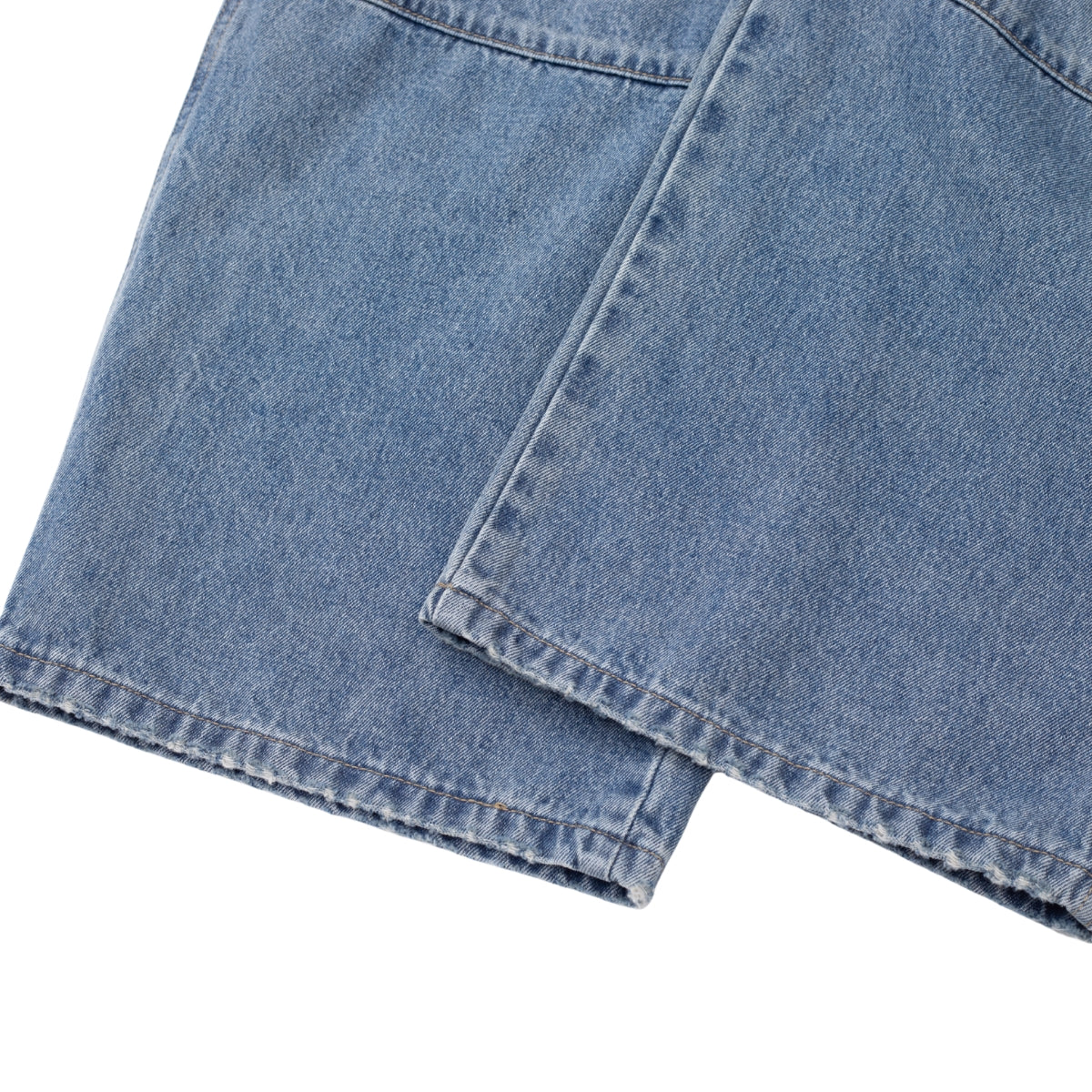 Pleated Vintage Wash Denim Baggy Jeans