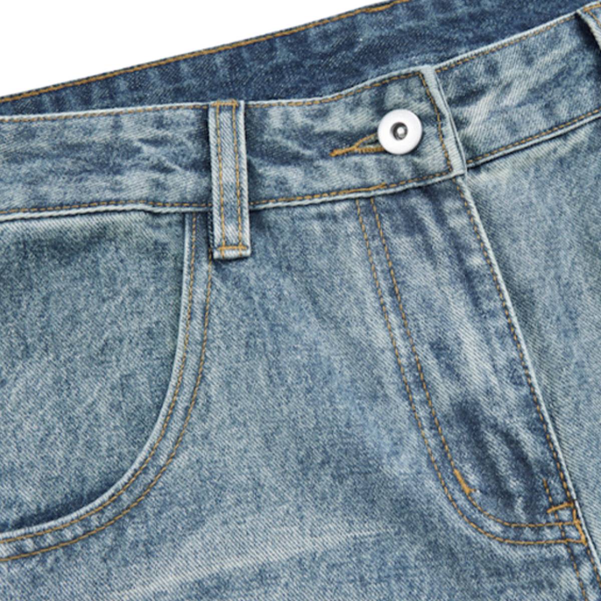 Vintage Whiskered Gradient Washed High Waist Barrel Wide Leg Denim Jeans
