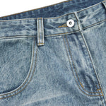 Vintage Whiskered Gradient Washed High Waist Barrel Wide Leg Denim Jeans
