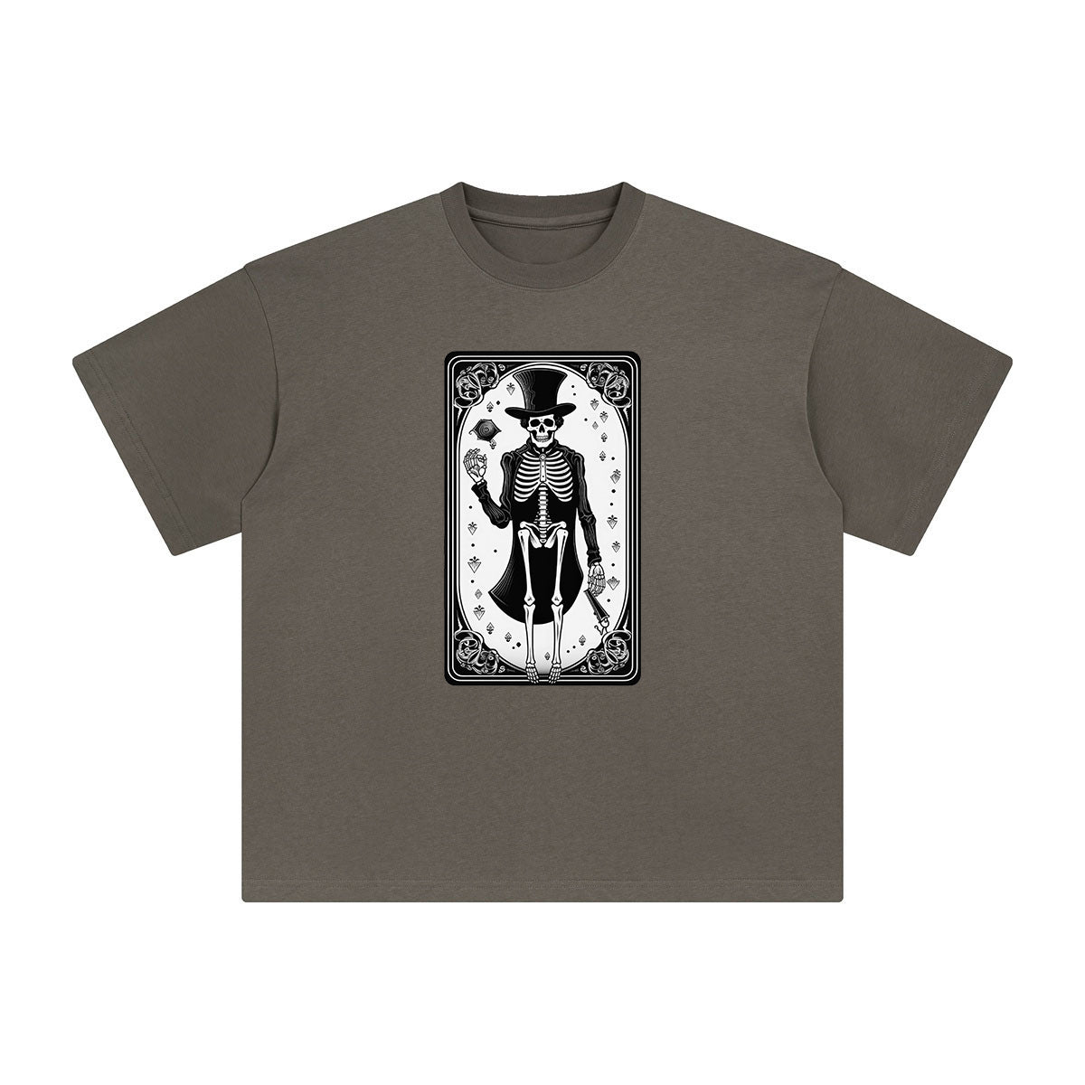 Mystery Skeleton Tarot Card Graphic Tee-INNBLAC Fashion Apparel