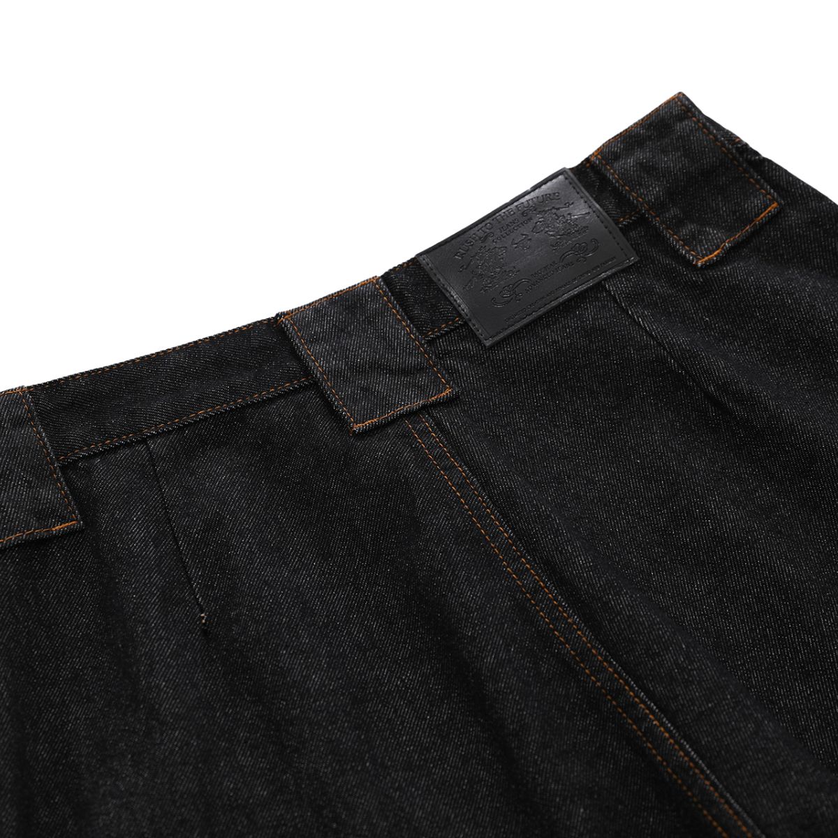 Raw Indigo Multi-Pocket Layered Denim Bermuda Shorts