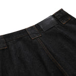 Raw Indigo Multi-Pocket Layered Denim Bermuda Shorts