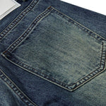 Men's Paint Splatter Washed Denim Wide Leg Pants Distressed Unique