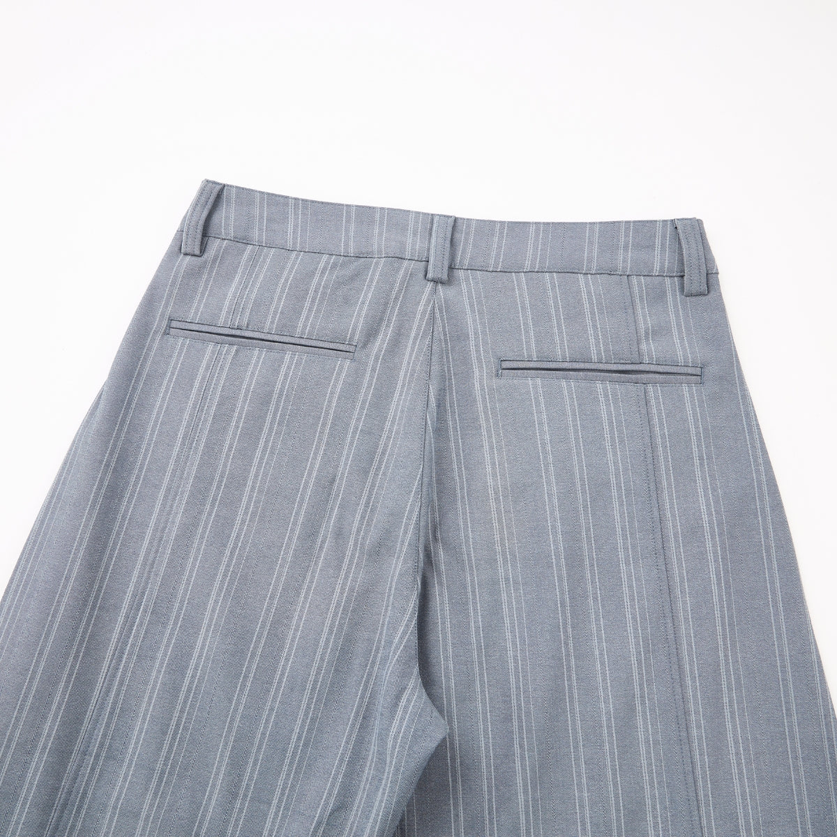 Vintage American Stripe Wide-Leg Curved Trousers