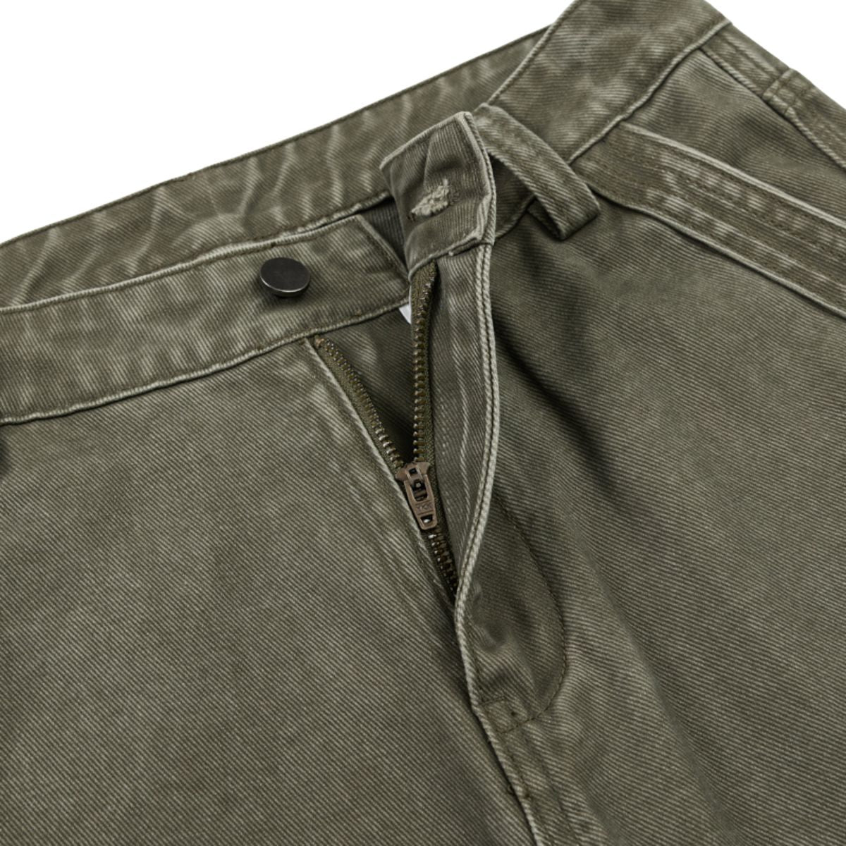 Vintage Washed Seam‑Detail Wide Leg Trousers