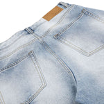 Vintage Distressed Relaxed Denim Bermuda Shorts