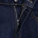 Falda vaquera con bordado de perlas y lavado vintage