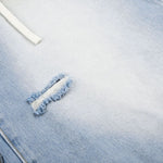Vintage Washed Distressed Cat Whisker Denim Bermuda Shorts