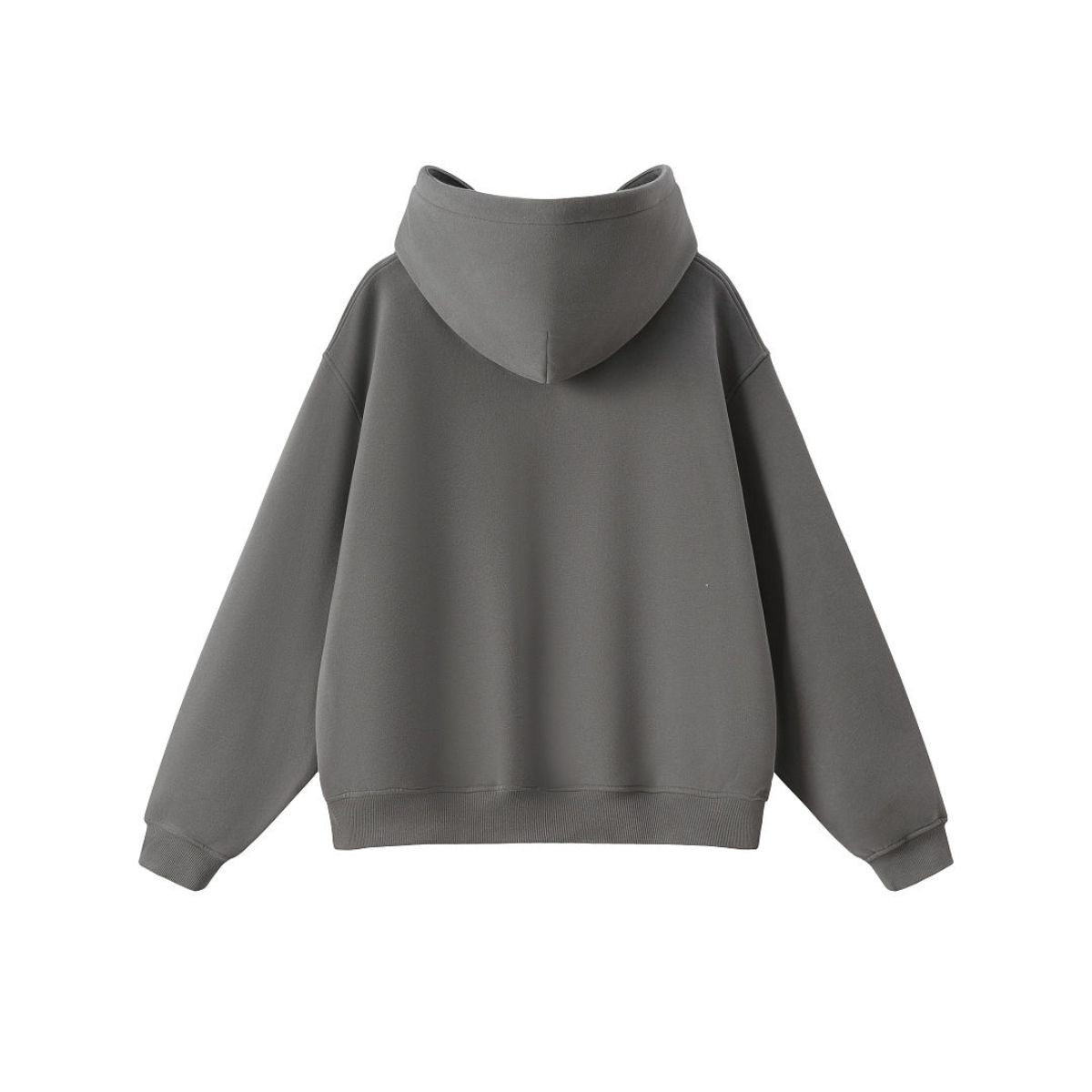 Old‑Money Boxy Fleece‑Lined Zip‑Up Hoodie