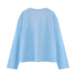 Spray Wash Cotton Relaxed Fit Long Sleeve Tee