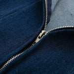 Falda vaquera con bordado de perlas y lavado vintage