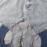 Women's Cut-Out Denim Midi Skirt