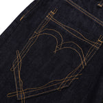 Raw Indigo Embroidered Pocket Denim Bermuda Shorts