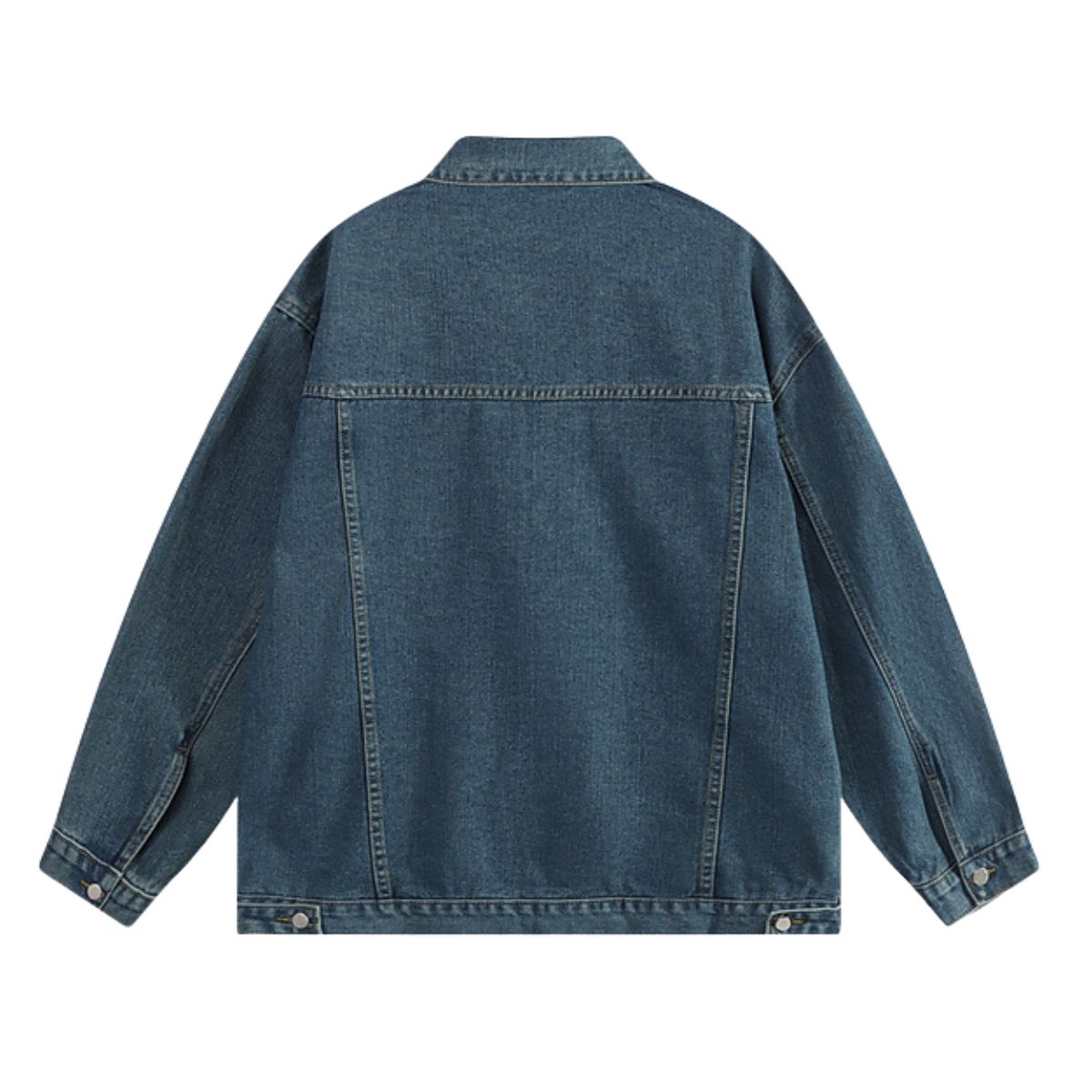 Hong Kong Style Vintage Washed Denim Jacket